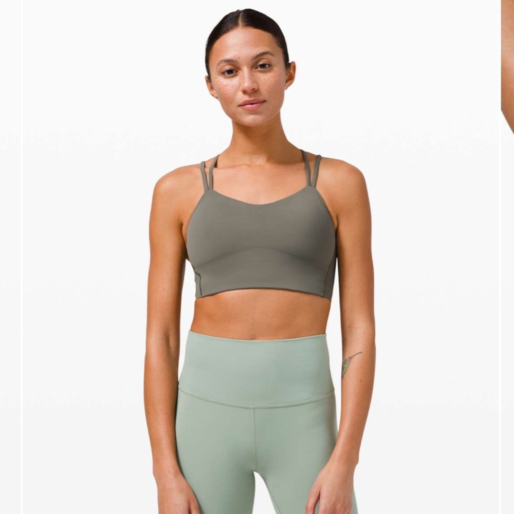 🍋Lululemon Like a Cloud Bra Long Line *Light Support, B/C Cup Grey Sage